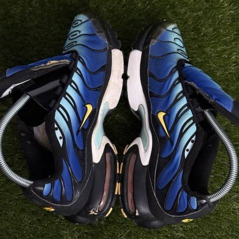 Nike Air Max Plus GS Boys Size 7Y Blue Black Yellow Youth Sneakers BV7426-003 photo 5