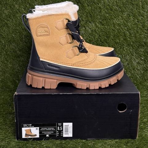 Sorel Tivoli IV Womens Size 7 Curry Suede Waterproof Insulated Winter Boots