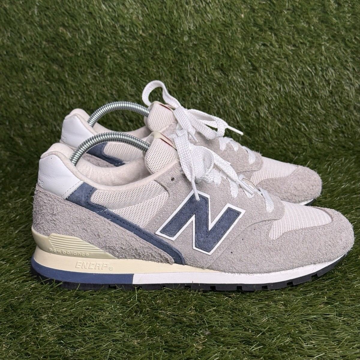 New Balance 996 Grey Day Mens Size 9.5 D Blue White Made in USA Sneakers U996TE