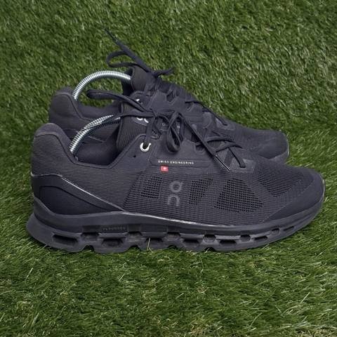 On Cloud Cloudstratus Mens Size 11 Black Running Shoes Sneakers 39-99214