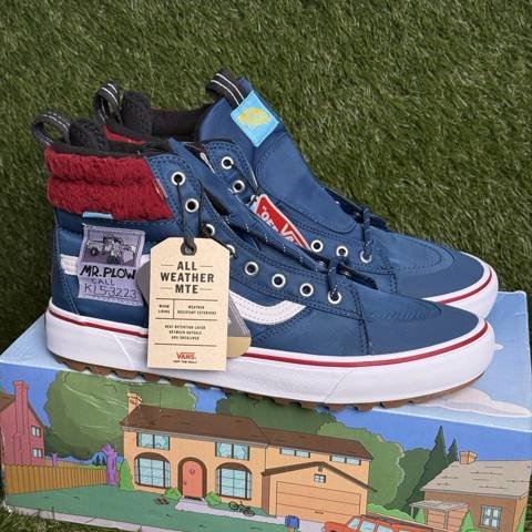 Vans Sk8-Hi MTE 2.0 DX The Simpsons Mr Plow Mens Size 11 Blue High Top Sneakers