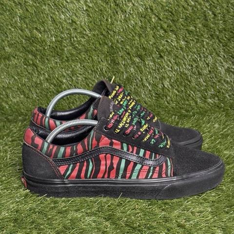 Vans x A Tribe Called Quest Old Skool Mens Size 10.5 Black ATCQ Lyric Laces 2018