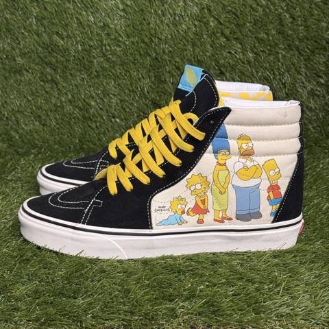 Vans Sk8-Hi The Simpsons Family Mens Size 11 White High Top Sneakers 1987-2020