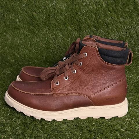 Sorel Madson II Moc Toe Mens Size 9 Tan Tobacco Waterproof Leather Boots photo 3