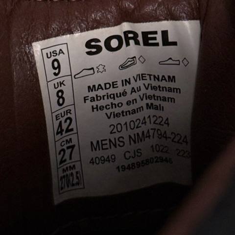 Sorel Madson II Moc Toe Mens Size 9 Tan Tobacco Waterproof Leather Boots photo 9