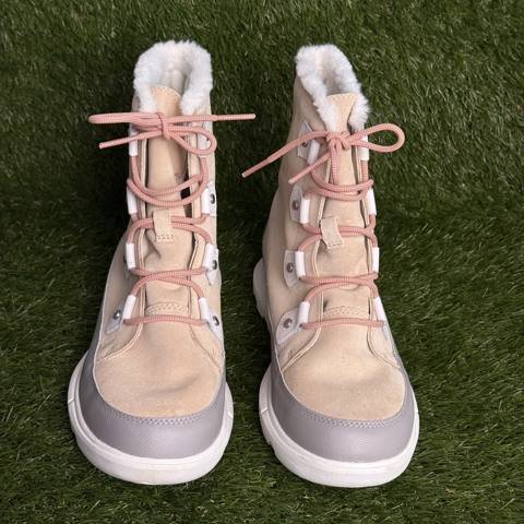 Sorel Explorer II Joan Womens Size 10.5 Pink Gray Suede Waterproof Winter Boots photo 2