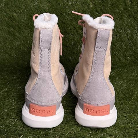 Sorel Explorer II Joan Womens Size 10.5 Pink Gray Suede Waterproof Winter Boots photo 4