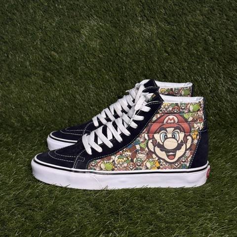 Vans Sk8-Hi Super Mario Bros Mens Size 10.5 Black Graphic High Top Sneakers photo 3