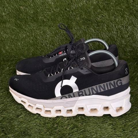 On Cloud Cloudmonster Womens Size 10 Black White Max Cushion Running Shoes photo 4