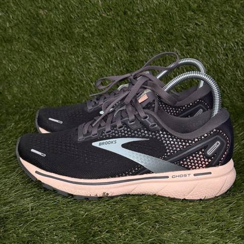 Brooks Ghost 14 Womens Size 7 B Black Pearl Peach Road Running Shoes Sneakers photo 4