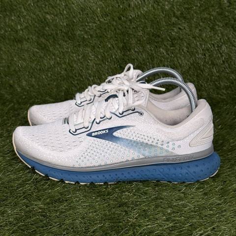 Brooks Glycerin 18 Mens Size 8 EE Wide White Blue Cushioned Running Shoes photo 4