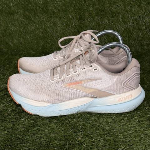Brooks Glycerin 21 Womens Size 9.5 B Beige Blue Cushioned Running Shoes photo 4