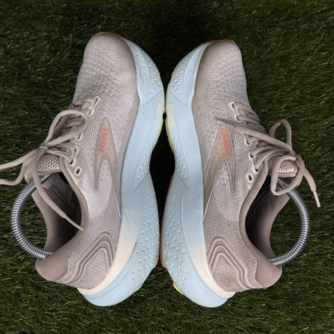 Brooks Glycerin 21 Womens Size 9.5 B Beige Blue Cushioned Running Shoes photo 6