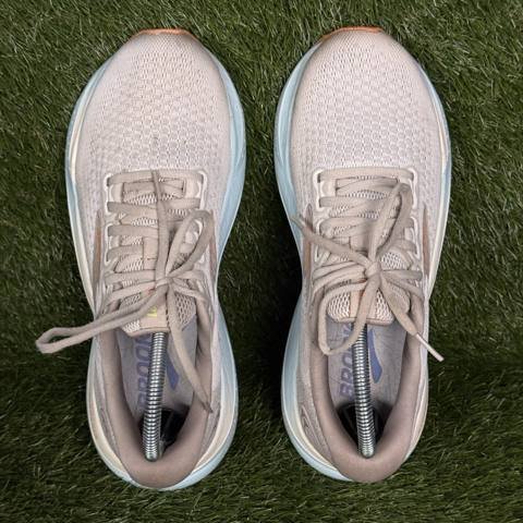 Brooks Glycerin 21 Womens Size 9.5 B Beige Blue Cushioned Running Shoes photo 7