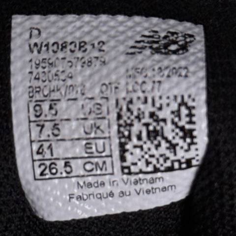 New Balance Fresh Foam X 1080v12 Womens Size 9.5 D Wide Black Running Shoes photo 2