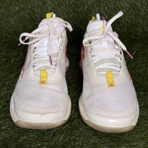 Adidas Avacourt Womens Size 8.5 White Orange Pink Purple Tennis Court Shoes photo 2