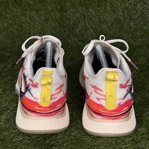 Adidas Avacourt Womens Size 8.5 White Orange Pink Purple Tennis Court Shoes photo 4