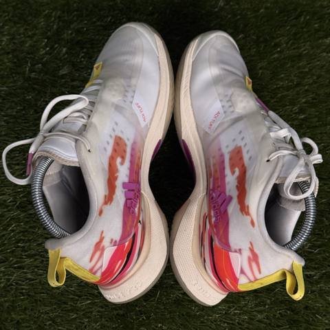 Adidas Avacourt Womens Size 8.5 White Orange Pink Purple Tennis Court Shoes photo 5