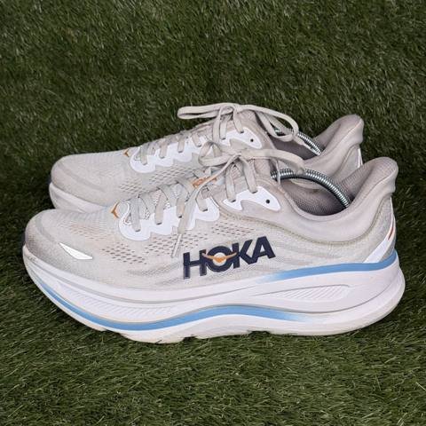 Hoka One One Bondi 9 Mens Size 12.5 D Stardust Cosmic Grey Max Cushion Running photo 3