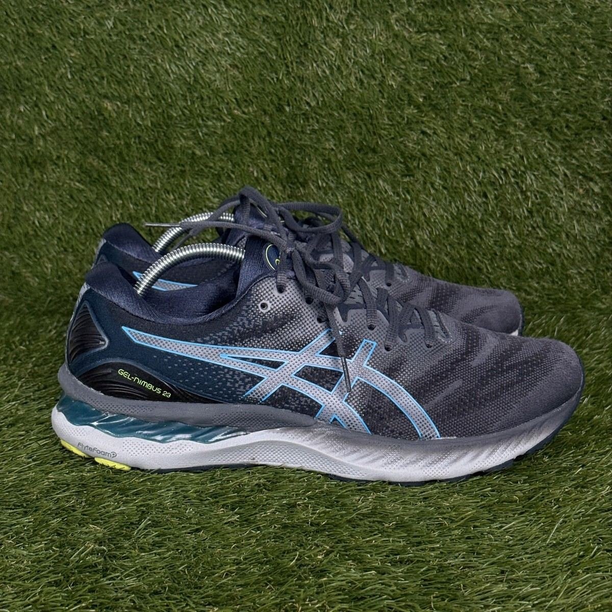 Asics Gel-Nimbus 23 Mens Size 11 Carrier Grey Digital Aqua Running Shoes