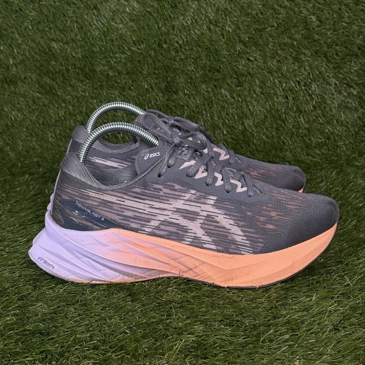 Asics Novablast 3 Womens Size 8.5 Orange Purple Cushioned Running Shoes 1012B288