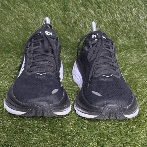 Hoka Bondi 8 Womens Size 7.5 D Wide Black White Max Cushion Running Shoes photo 2