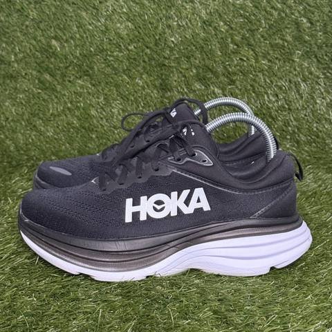 Hoka Bondi 8 Womens Size 7.5 D Wide Black White Max Cushion Running Shoes photo 3