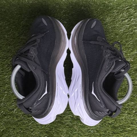 Hoka Bondi 8 Womens Size 7.5 D Wide Black White Max Cushion Running Shoes photo 5