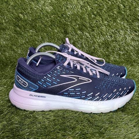 Brooks Glycerin 20 Womens Size 10 B Navy Blue Cushioned Running Shoes Sneakers