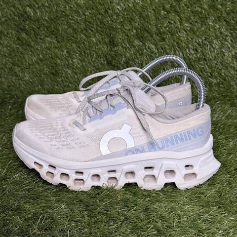 On Cloud Cloudmonster 3 Womens Size 7 White Sand Max Cushion Running Shoes photo 3