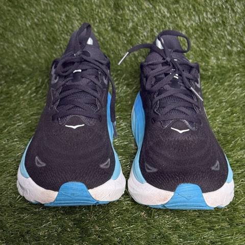 Hoka Arahi 8 Mens Size 9 D Black Blue Stability Running Shoes 1168690 BKSK photo 2