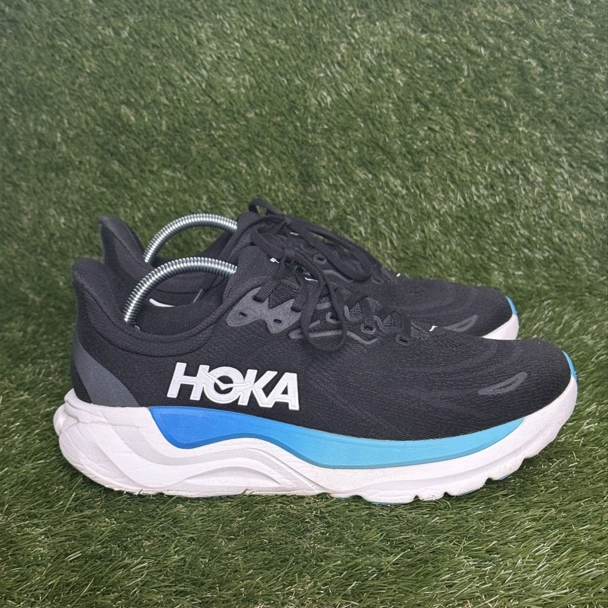 Hoka Arahi 8 Wide Mens Size 10 2E Black Blue Stability Running Shoes 1168710