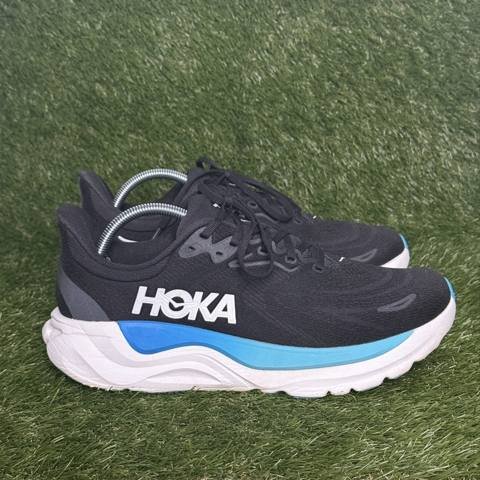 Hoka Arahi 8 Wide Mens Size 10 2E Black Blue Stability Running Shoes 1168710