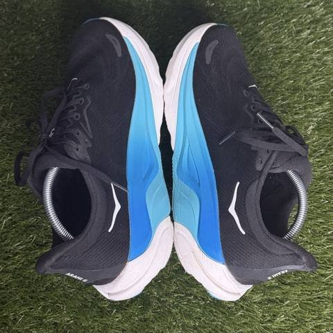 Hoka Arahi 8 Wide Mens Size 10 2E Black Blue Stability Running Shoes 1168710 photo 5
