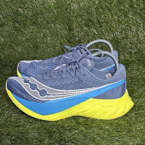 Saucony Hurricane 24 Womens Size 9 Blue Citron Max Support Running Shoes S10933 photo 3