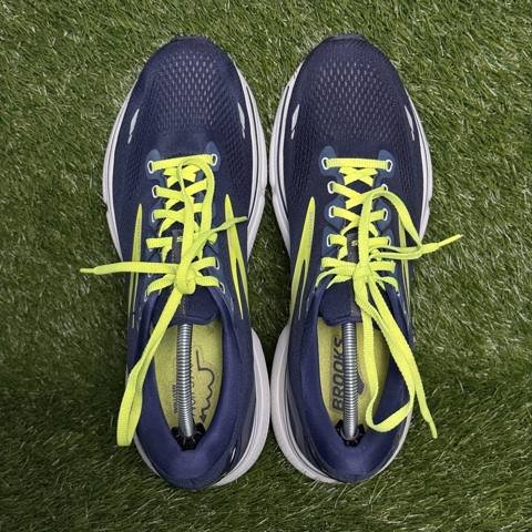 Brooks Ghost 15 Mens Size 11.5 D Navy Neon Cushioned Running Shoes 1103931D429 photo 6