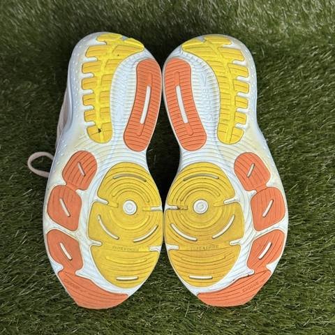 Brooks Glycerin 21 Womens Size 8 B Cream Sky Blue Orange Cushioned Running Shoes photo 8