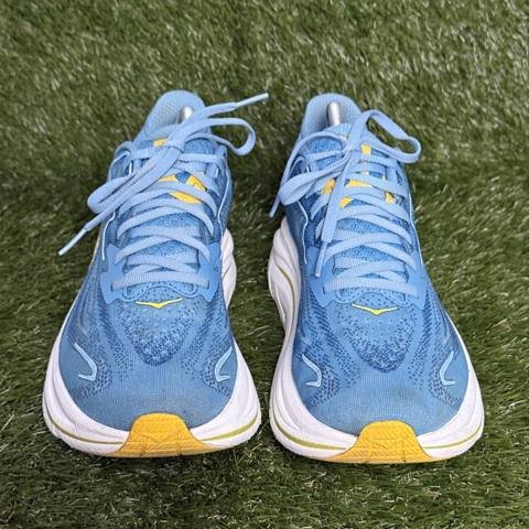 Hoka Clifton 10 Mens Size 9 D Blue Yellow Cushioned Running Shoes 1162030 photo 2