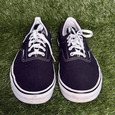 Vans Era Mens Size 14 Black White Canvas Lace Up Skate Shoes Sneakers photo 2