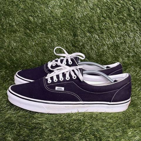 Vans Era Mens Size 14 Black White Canvas Lace Up Skate Shoes Sneakers photo 3