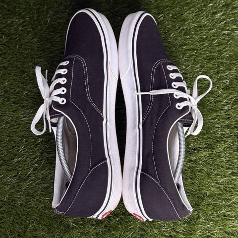 Vans Era Mens Size 14 Black White Canvas Lace Up Skate Shoes Sneakers photo 5