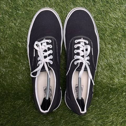 Vans Era Mens Size 14 Black White Canvas Lace Up Skate Shoes Sneakers photo 6