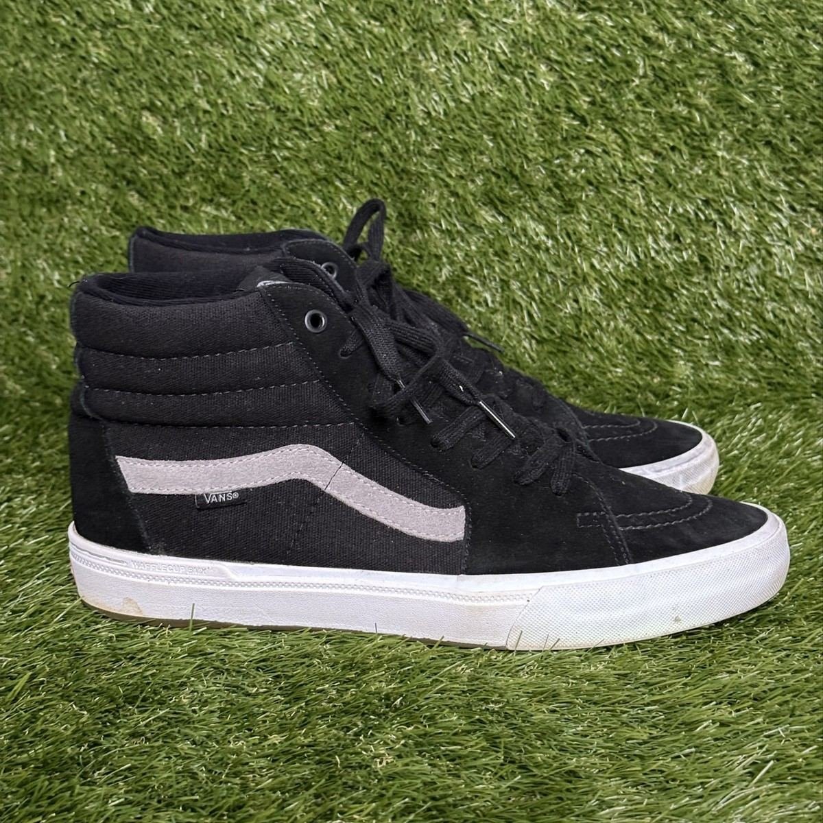 Vans Sk8-Hi Pro BMX Mens Size 11 Black Gray Suede High Top Skate Shoes