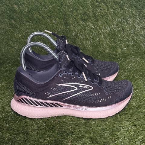 Brooks Glycerin GTS 19 Womens Size 6.5 B Black Pink Cushioned Running Shoes