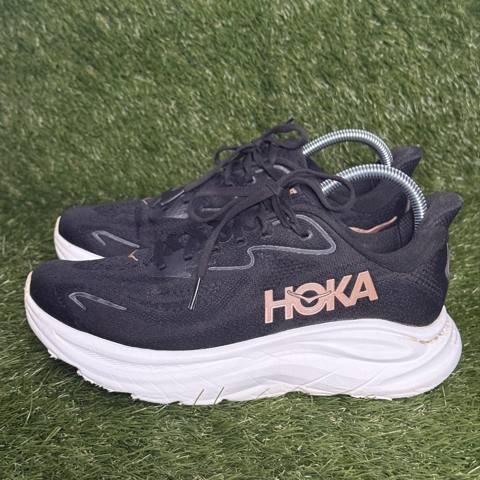 Hoka Clifton 10 Womens Size 8 B Black Rose Gold Cushioned Running Shoes 1162031 photo 3
