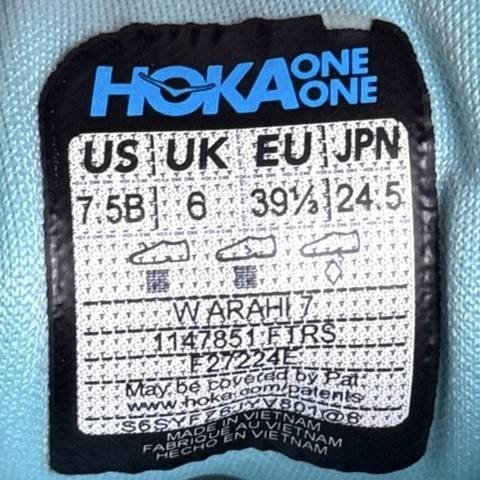 Hoka Arahi 7 Womens Size 7.5 B White Light Blue Stability Running Shoes 1147851 photo 8
