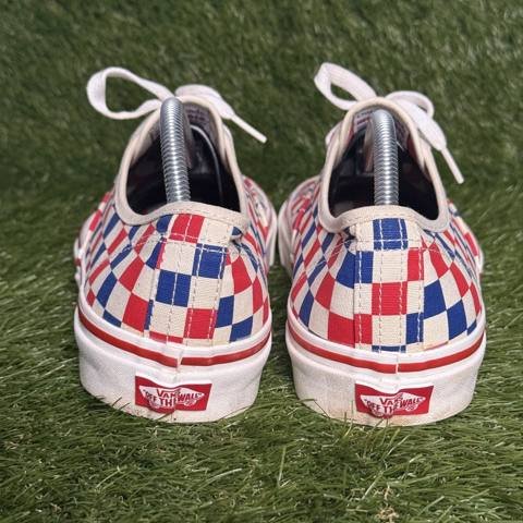 Vans Authentic x Mongoose Our Legends Mens Size 11.5 Red Blue Checkerboard Shoes photo 4