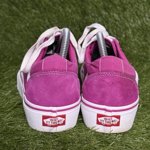 Vans Old Skool Platform Womens Size 10 Fuchsia Pink Suede Canvas Skate Shoes photo 4