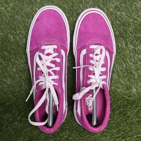 Vans Old Skool Platform Womens Size 10 Fuchsia Pink Suede Canvas Skate Shoes photo 6