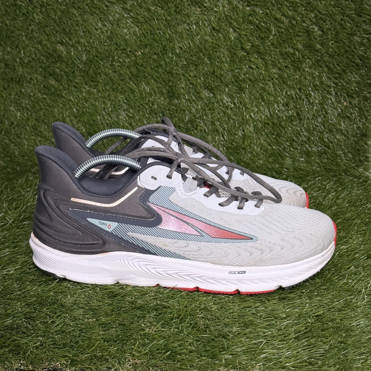 Altra Torin 6 Mens Size 10.5 Gray Red Zero Drop Cushioned Road Running Shoes